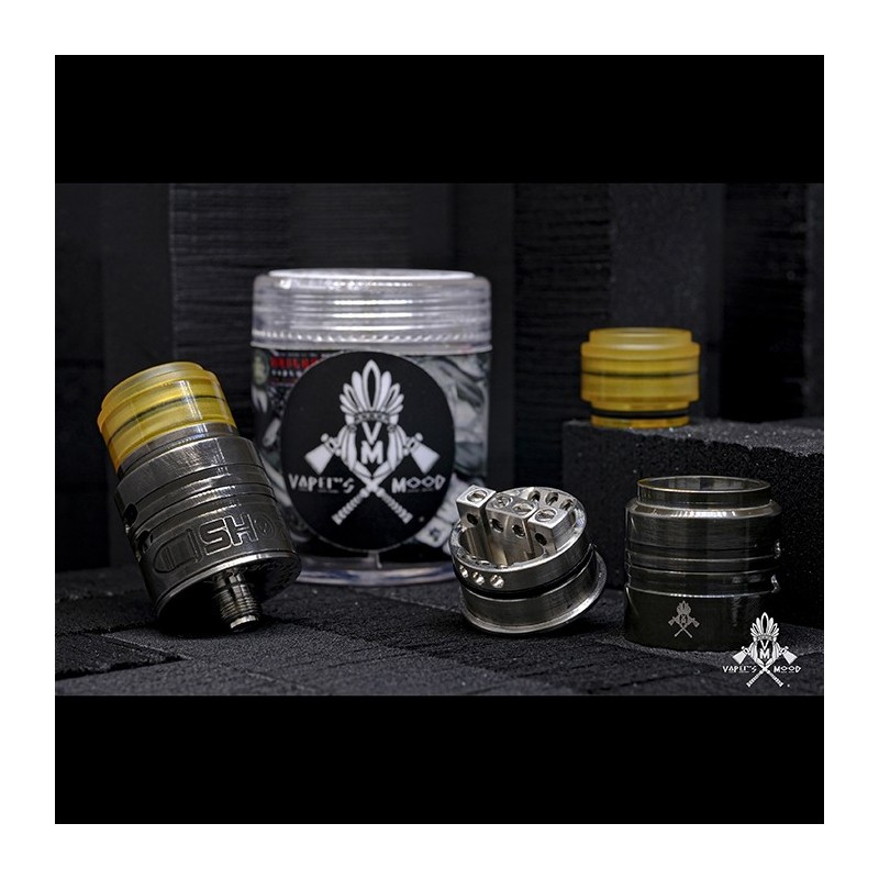 Short RDA 22mm Aged Steel - MCV x Vapers Mood - Catalogo - SvapoMagic