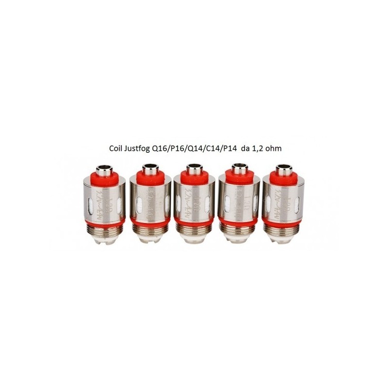 Testine Coil per C14 / G14 / S14 / Q14 / Q16 / P16a Confezione da 5 Pezzi - Justfog - A Testine - SvapoMagic