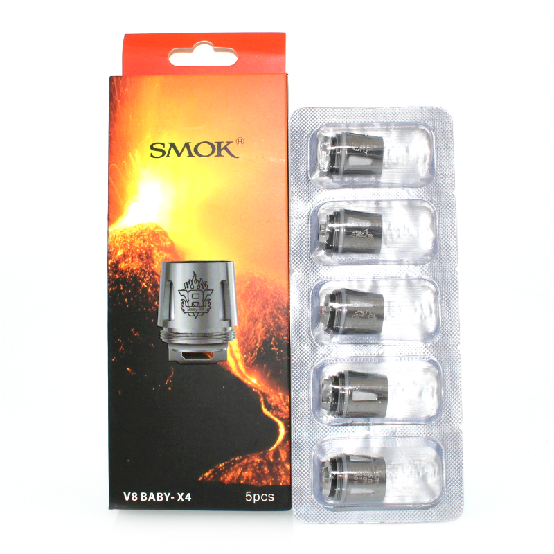 Testine Coil di Ricambio TFV8 BABY X4 0,4 Ohm Confezione da 5 pezzi - Smok - A Testine - SvapoMagic