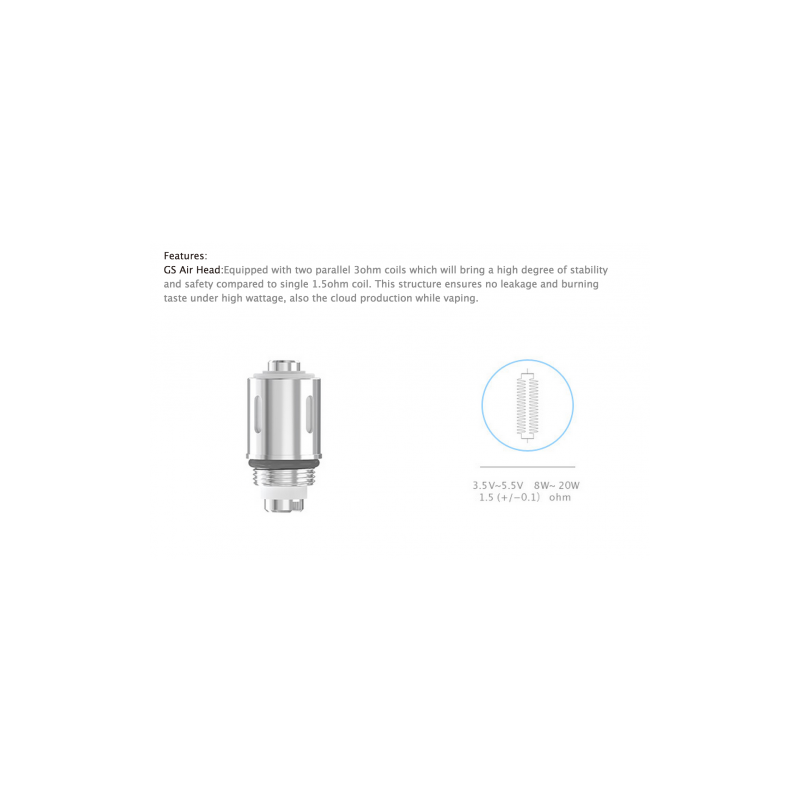 Testine Coil GS Coil Confezione da 5 pezzi - Eleaf - A Testine - SvapoMagic